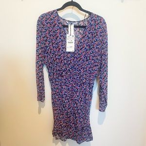 Zara floral mini dress